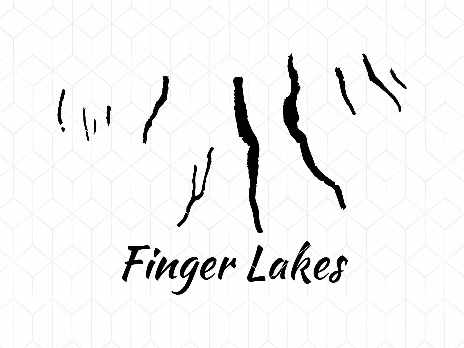 Finger Lakes Map & Label Graphic